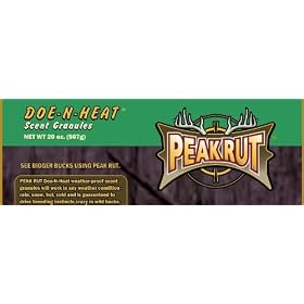 Buck attractant PeakRut Doe-N-Heat Scent Granules-22 oz. bottle by