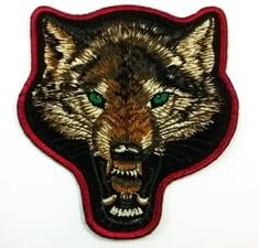 Face Wolf Appliques Hat Cap Polo Backpack Clothing Jacket Shirt DIY Embroidered Iron On / Sew On Patch for Men and Women For collection By MODBEAT SHOP