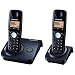 Panasonic - KX-TG7202FRT Téléphone sans fil DECT DUO (2 combinés)- Main Libre - Ecran Couleur - Répertoire 50 noms - Ecran Couleur rétro éclairé (jusqu'à 6 combinés)