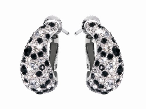 Glamour World Damen-Ohrringe \"DIVA\", schwarz/silber GE1-02 Preisvergleich