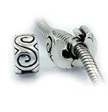 (Two) Clip Lock Stoppers " Cinnamon Rolls " for Pandora Troll Chamilia Biagi Bracelets and 2 Clear Silicone Stoppers O-rings