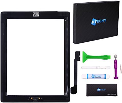 The New Touch Glass Screen Digitizer with Home Button,Camera Holder Assembly Replacement Part for iPad 3 3rd Gen Black