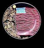America's Flag Design - Hand Painted - Dinner/Display Plate - 10 inch diameter America's Flag Design - Hand Painted - Dinner/Display Plate - 1