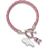 LogoArt Denver Broncos Breast Cancer Awareness Pink Rope Bracelet