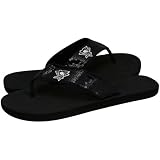 NHL Pittsburgh Penguins Ladies Black Sequin Strap Flip Flops (5/6)