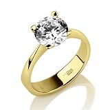 Holyland-1 CT VS D BRILLIANT CERTIFIED DIAMOND RING 18K Y GOLD 9