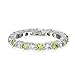 Bling Jewelry Silver Simulated Peridot CZ August Eternity Birthstone Ring