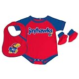 adidas Kansas Jayhawks Boy's Newborn Bib & Bootie Set 3-6 Months
