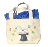 Enviro Tote Organic Cotton Eco Gift Bag / Cloth Birthday Party Goody Bag - Magic Bunny