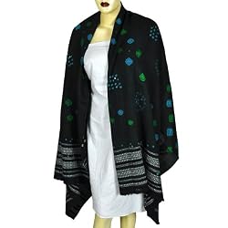 Handmade Shawls Tie & Dye Print Wool Accessory 80 x 35 inches