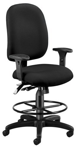 OFM 125-DK-805-BLACK Ergonomic Executive/Computer Task Chair with Drafting Kit - Black