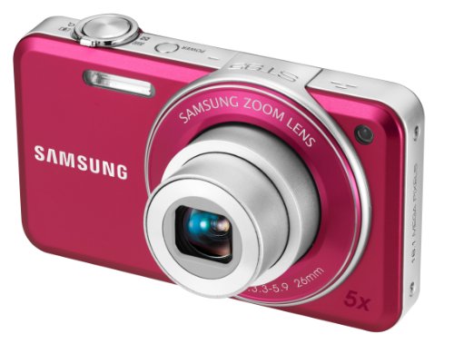 Samsung ST95 Digitalkamera (16 Megapixel, 5-fach opt. Zoom, 7,6 cm (3,0 Zoll) Display, 26-mm-Weitwinkel, bildstabilisiert) pink