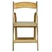 Flash Furniture HERCULES Series Natural Wood Folding Chair with Vinyl Padded Seat