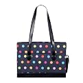 Multi Dots Laptop Bag - Black