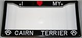 Paw Prints Black Plastic I Love My Cairn Terrier Frame