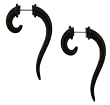 Black Acrylic Fake Expanders - 16G Ear Wire - 32MM x 55MM - Sold as a Pair