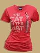Junk Food Dr. Seuss Cat in the Hat Red Punch Juniors/Ladies T-Shirt Tee