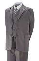 Boys Formal Grey Wedding Suit Included White Shirt & Grey Tie Age 6 month - 15 years
