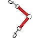 Guardian Gear Nylon 2-Way Medium Dog Coupler with Nickel Plated Swivel Clip, 12-Inch, Red