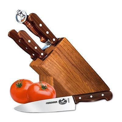 Victorinox 7-Piece Knife Set with Block, Rosewood Handles