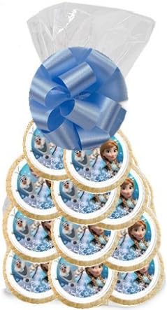 BakeryAnyWhere 12pack Olaf, Anna and Elsa Disney Frozen Birthday Party Favor Edible Photo Cookies