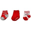 Ohio State Buckeyes 3-Pack Baby Buckeye Infant Bootie Socks