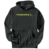 Kneeboarding Is Sports Mens Hoodie (Dark Silver, Sizes X-Small - XXX-Large)