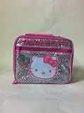 Combo Deal - Sanrio Hello Kitty Bling Bling Sliver Lunch Bag and Hello Kitty Trifold Wallet Set