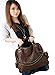 Oryer Fashion Women PU Leather Hobo Chain Weaving Woven bag Handbag Double Use Shoudler Bag(Deep Brown)