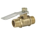 Buy 1 4 Male to 1 4 Male Thread Flow Hole Ball Valve by uxcell