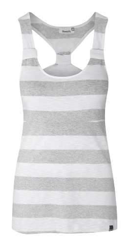 Bench Damen Top STRIPED BANANA, medium grey marl, S, BLGA2323_GY080X Preisvergleich