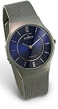 Skagen Men's Blue Face Titanium Mesh Bracelet Watch #233LTTN
