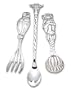 Reed & Barton Silver Safari 3-Piece Baby Flatware Set