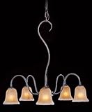 IMAGE OF Framburg 9355 MB Mahogany Bronze Cottage Contemporary / Modern 5 Light Down Lighting Chandelier from