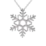 41UBb9BRbYL. SL160  Diamonds in Silver Snowflake Pendant (.10 ct. tw.)