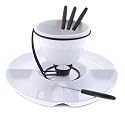 Swissmar Indulgence 8 Piece Chocolate Fondue Set, White