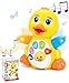 JOYIN Baby Toys Duck, Infant Dancing Crawling Musical Toys 18+ Months, Tummy Time Light Up Learning Duck with Music & Lights, Baby Easter Basket Stuffers Gifts