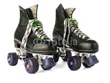 Wallmonkeys Peel and Stick Wall Decals - Retro Roller Skates Isolated on White Background - Removable Graphic