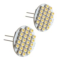 TOMTOP 2 Pcs G4 24LEDS Warm White SMD LED 1210 Light Home Car RV Marine Boat Lamp Bulb DC-12V
