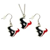 Houston Texans Necklace and Dangle Earring Charm Set NFL ~ aminco