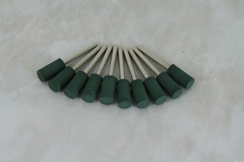 temo 10 pcs rubber rotary tools polishing burr dremel 8mm cylinder