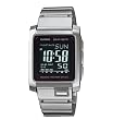 CASIO Waveceptor Mens Steel Slim Digital Watch with Square Black Face. Model: WV300DA-7B