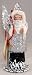 Ino Schaller Paper Mache Santa with Silver Glitter Coat