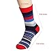 5 Pack Colorful Stripe Cotton Ankle CasualCrew Socks Vintage Style Sport Sock, Large