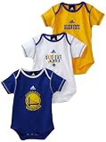 NBA Infant Golden State Warriors 3 Piece Bodysuit Set - R228Sxwa (Blue, 24 Months)