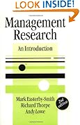 Management Research: An Introduction (SAGE series in Management Research)