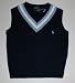Apparel : Polo Ralph Lauren Boys Cable Knit Sweater Vest with Stripe Detail and Pony Logo