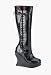 5 Inch Hot Gothic Knee Boot Black Lace Up Sexy Boot Platform Wedge Demonia