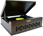 Pyle Home PVNTT6UMT Vintage Style Phonograph/Turntable with USB-To-PC Connection (Dark Maple)