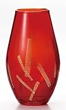 津軽びいどろ 花器 短冊模様 RD金 F-77499 画像